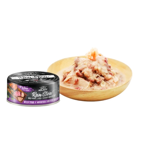 Pate Thức Ăn Ướt Cho Chó/Mèo Vị Cá Ngừ Absolute Holistic - Raw Stew - Lon 80