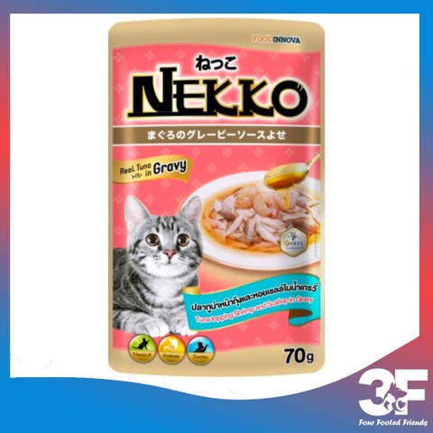 Pate Nekko Gravy Cho Mèo Trưởng Thành Từ 6 Tháng Tuổi Gói 70gr