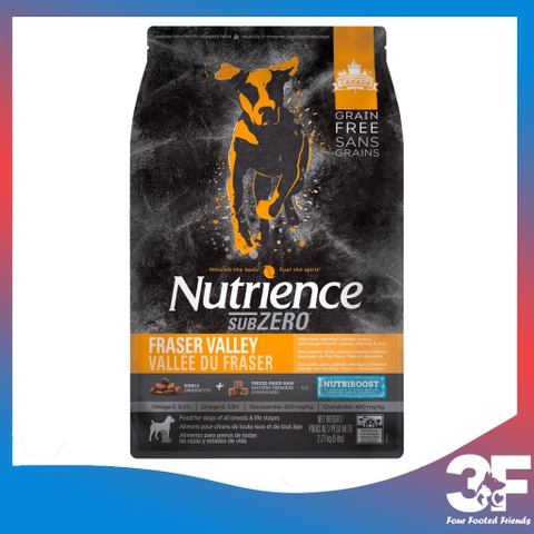 Thức Ăn Hạt Khô Sấy Lạnh Cao Cấp Cho Chó Mọi Lứa Tuổi Vị Gà Tây Nutrience Subzero Fraser Valley Đến Từ Canada