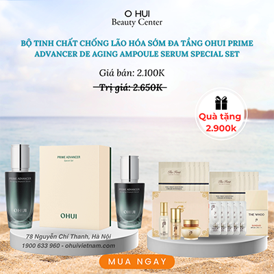 Bộ Tinh Chất Ohui Prime Advancer De Aging Ampoule Serum Special Set