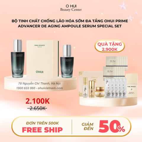 Bộ Tinh Chất Ohui Prime Advancer De Aging Ampoule Serum Special Set