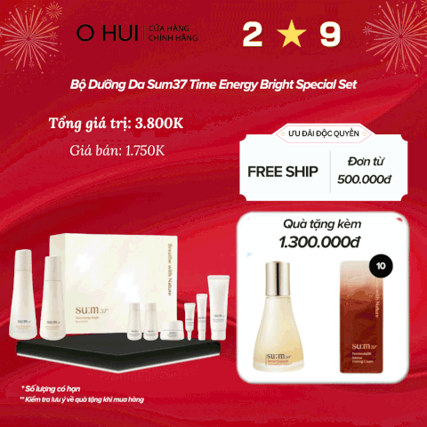 Bộ Dưỡng Da Sum37 Time Energy Bright Special Set