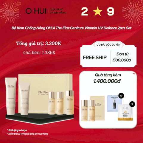 Bộ Kem Chống Nắng OHUI The First Geniture Vitamin UV Defence 2pcs Set