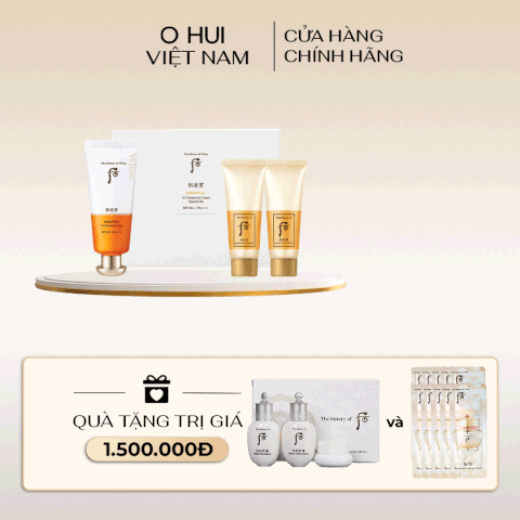 Bộ Kem chống nắng dưỡng ẩm The history of Whoo Gongjinhyang Essential UV Protective Sun Cream SPF50+, PA++++ 60ml