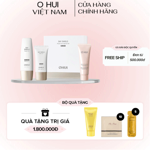 Bộ Kem Chống Nắng Ohui Day Shield Perfect Sun Black 3pcs