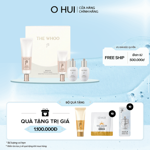 Bộ Kem chống nắng Whoo nâng tông Gongjinhyang Seol Radiant White Tone Up Sunscreen