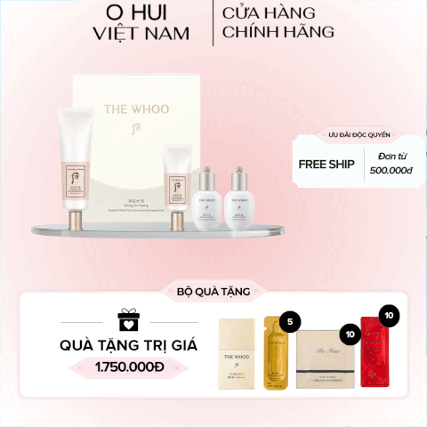 Bộ Kem chống nắng Whoo nâng tông Gongjinhyang Seol Radiant White Tone Up Sunscreen