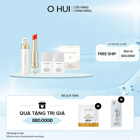 Bộ Son Dưỡng Môi Đông Y Whoo Mi Glow Lip Balm Set Peony Coral
