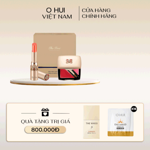 Bộ Son Dưỡng Môi OHUI The First Geniture Lipbalm Coral Set