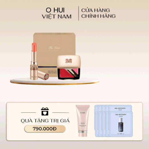 Bộ Son Dưỡng Môi OHUI The First Geniture Lipbalm Coral Set