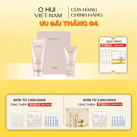 Bộ Sữa Rửa Mặt Dưỡng Ẩm OHUI Miracle Moisture Cleansing Foam