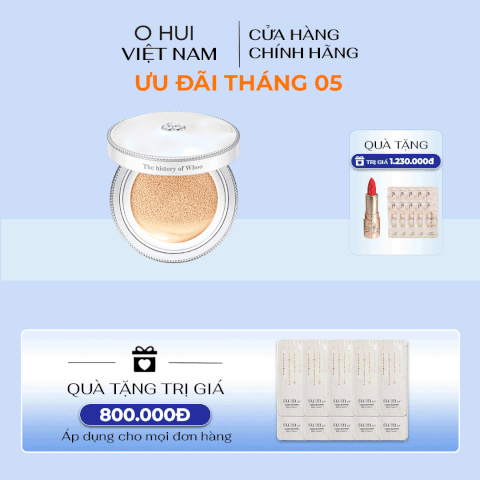 Cushion trang điểm dưỡng trắng Gongjinhyang Seol Radiant White Moisture Cushion Foundation SPF50+,PA+++