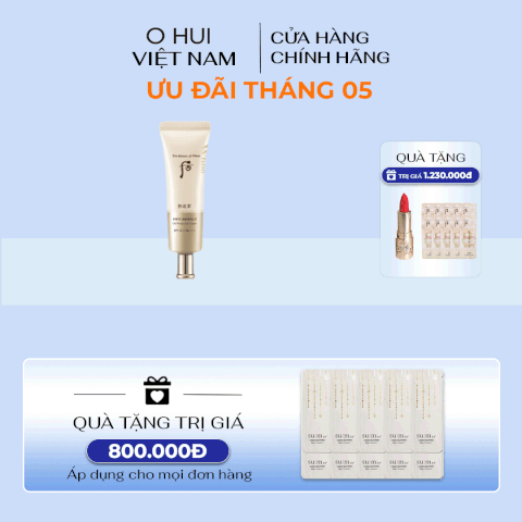 Kem chống nắng Whoo Vàng Anti Wrinkle UV Protective SPF50+, PA++++