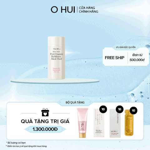 Mặt Nạ Sủi Bọt Sum37 Micro Active Pink Vitamin Bubbletox Mask Pack