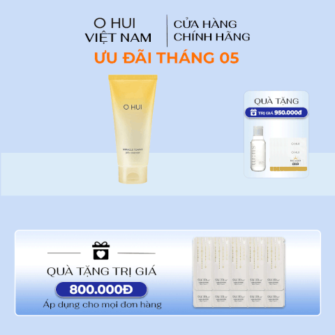 Sữa Rửa Mặt Dạng Gel OHUI Miracle Toning Jelly Cleanser