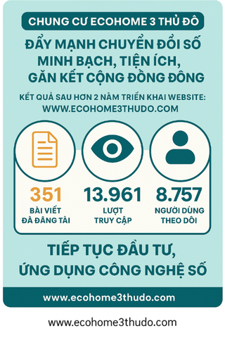 Ecohome 3 Thủ Đô: chuyển đổi số, gắn kết cộng đồng xu hướng của kỷ nguyên mới