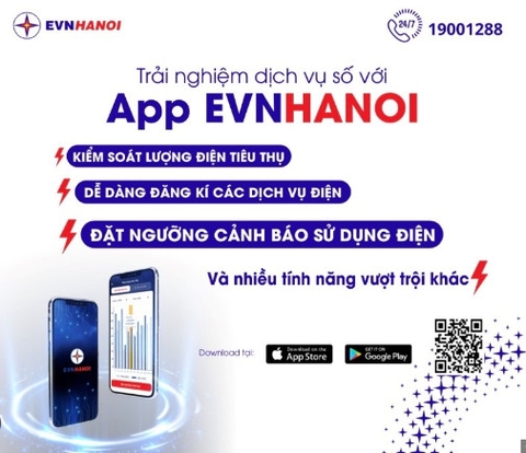 EVN - Chuyển đổi hình thức thông báo sang App EVNHANOI