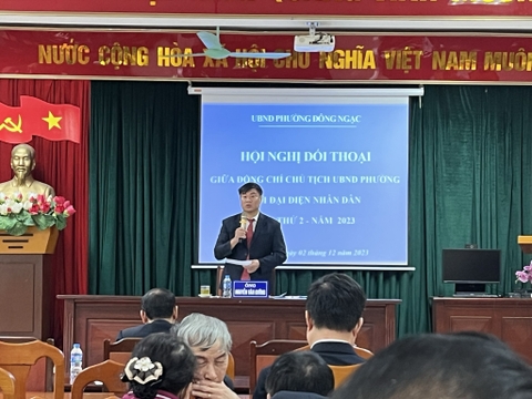 Hội nghị đối thoại trực tiếp giữa Chủ tịch UBND phường với nhân dân