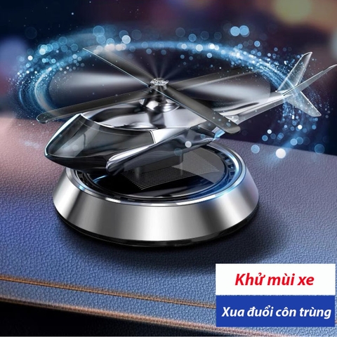 Máy Bay Trang Trí Taplo Xe Hơi/Bàn Làm Việc Chạy Bằng Năng Lượng Mặt Trời (Có Kèm Tinh Dầu Nước Hoa)