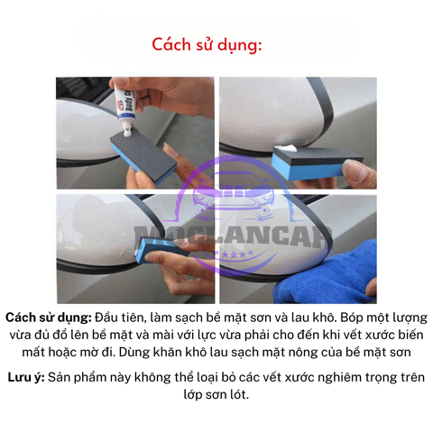 Xịt Đánh Bóng Sơn Xe, Xóa Vết Xước