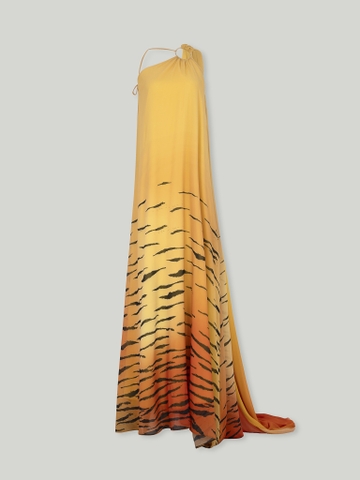 CAPE x ZEBRA PRINTED MAXI