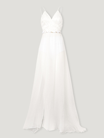 V NECK MAXI DRESSES