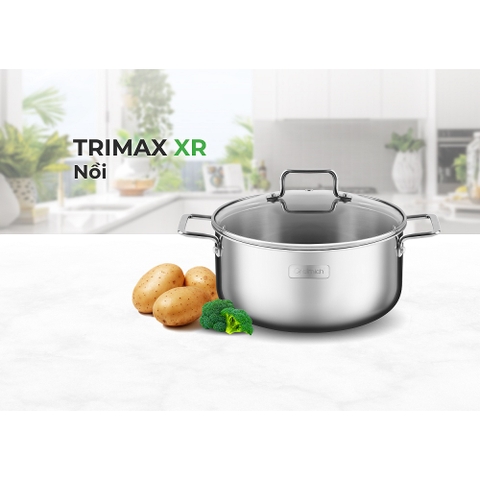 Bộ 3 nồi inox 304 cao cấp 3 đáy liền khối Elmich Trimax XR EL-8074 size 16, 20, 22cm