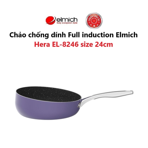 Chảo nghiêng kháng bám Full induction Elmich Hera