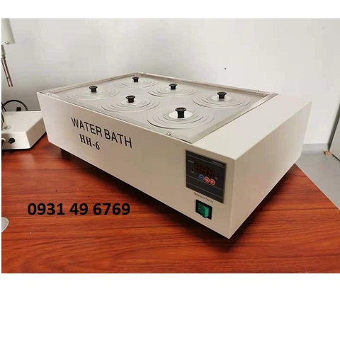 Bể nâng nhiệt 6 vị trí 18 lít HH-6 (HH-S6) Bể nâng nhiệt 6 vị trí 18 lít HH-6 (HH-S6)