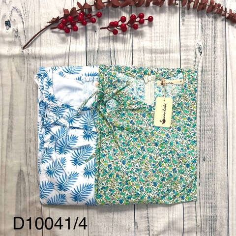 Đầm Suông Khoét Vai Tay Lỡ Nhún Thun Vải Cotton Bông - D10041/4