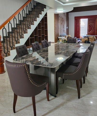 Bàn Ăn Mặt Đá Marble Cao Cấp 1338S