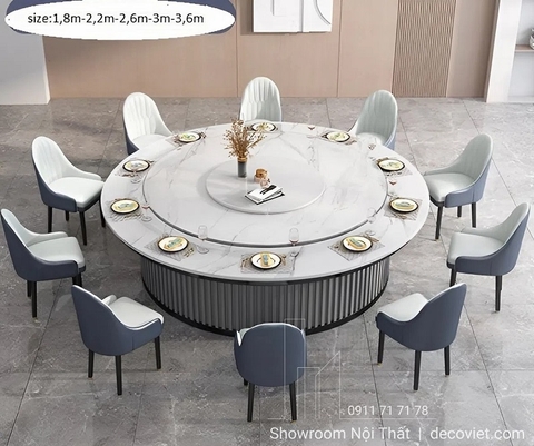 Bàn Tròn Mâm Xoay 10 Ghế 2771S đẹp