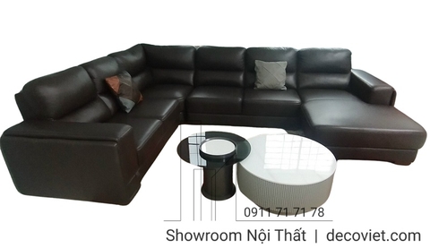 Sofa Da Bò Ý Chữ U Cao Cấp 854T