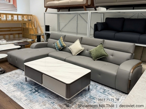 Sofa Da Cao Cấp Phòng Khách 1067T đẹp