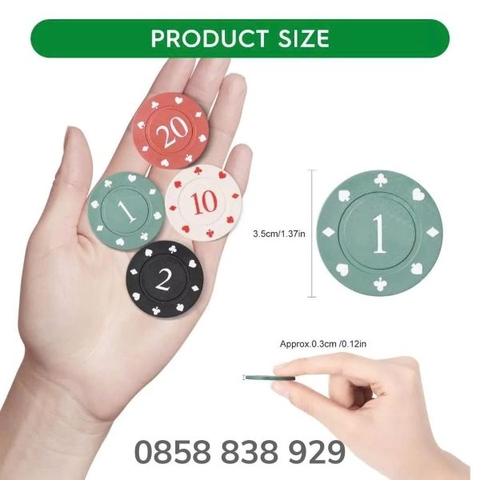Bộ Phỉnh Poker 100 Chip Nhựa Giá Rẻ