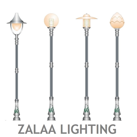 Cột Đèn Sân Vườn 1 Tay Quả Cầu D200, D300, D400 cho Trụ cao từ 2m-5m ZALAA