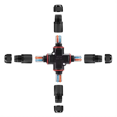 Cầu đấu nối 4 ngả cho dây điện đèn LED ngoài trời, Weichat EW-P20X, 450V, IP68 - Linh kiện đèn led Zalaa