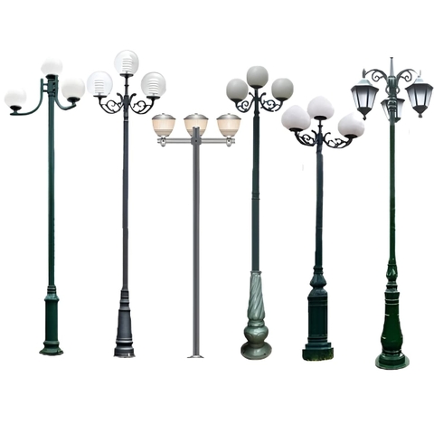 Cột Đèn Sân Vườn 3 Bóng chiếu sáng và trang trí cảnh quan cao từ 2m-5m ZALAA