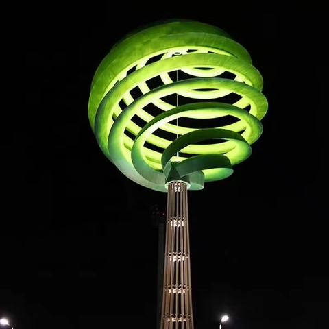 Cột Đèn Đẹp Lạ Sáng Tạo Nghệ Thuật từ Quả Chanh cao 4-6m Trang trí và Chiếu sáng cho Công viên, Cảnh quan trung tâm thương mại | LED Simulator Light