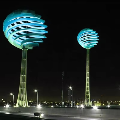 Cột Đèn Đẹp Lạ Sáng Tạo Nghệ Thuật từ Quả Chanh cao 4-6m Trang trí và Chiếu sáng cho Công viên, Cảnh quan trung tâm thương mại | LED Simulator Light