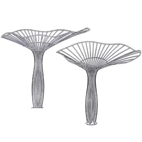 Cột Đèn ZALAA Kiểu Tán Cây Xanh Khổng Lồ RGB đổi màu chiếu sáng khu trung tâm, công viên - LED Motif Light