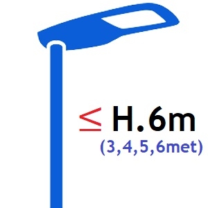 Đèn Đường LED cho Trụ Điện từ 3m, 4m, 5m đến 6m