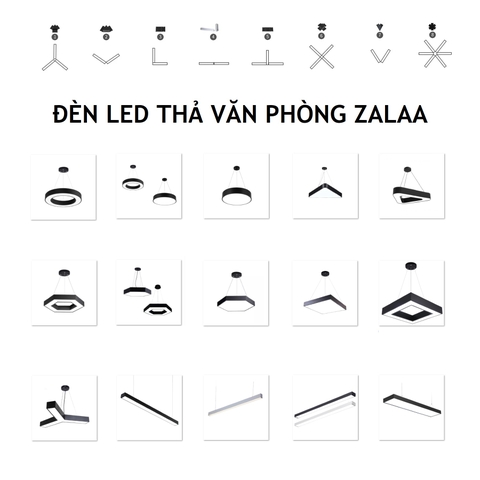 Đèn thả trần văn phòng hình lục giác rỗng giữa ánh sáng viền, chiều dài cạnh 250mm, 24w