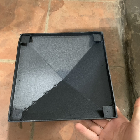 Đèn Trụ Cổng Vuông D300mm LED-E27 Chất liệu Inox Sơn theo yêu cầu