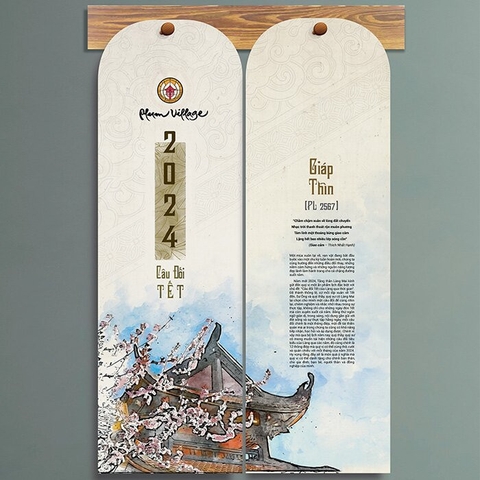 Bộ Lịch Thư Pháp Làng Mai - Giáp Thìn 2024 (Treo Tường) - của tác giả Thích Nhất Hạnh