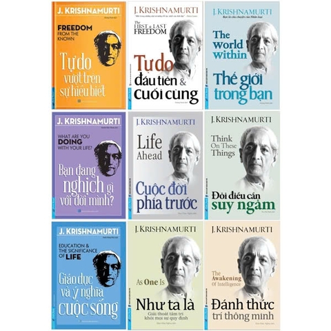 Combo Sách Của Jiddu Krishnamurti (Bộ 9 Cuốn) - J. Krishnamurti
