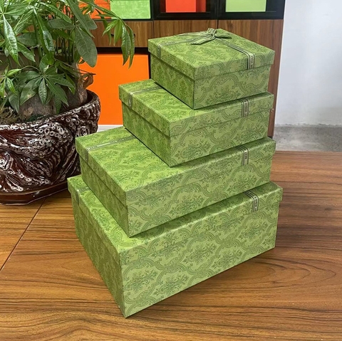 Hộp quà thắt nơ xinh nắp rời
