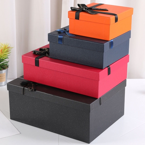 Hộp quà thắt nơ xinh nắp rời