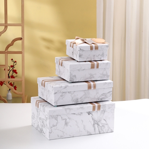 Hộp quà thắt nơ xinh nắp rời