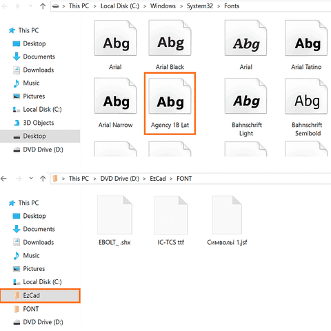 Làm thế nào để nhập phông chữ vào Ezcad2?